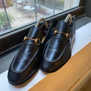 Womens Gucci black loafers